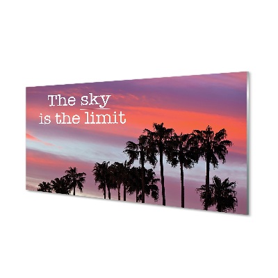 Tablou pe sticlă Cerul Este Limita Palma