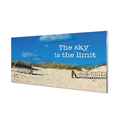 Tablou printat pe sticlă Cerul Este Limita Plaja