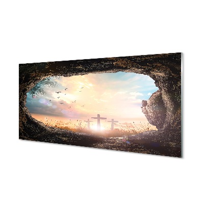 Tablou sticlă Vedere Asupra Crucilor Din Peștera