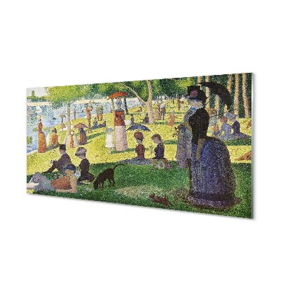 Tablou sticlă Georges Seurat - Duminica Dupa-Amiaza Pe Insula Grande Jatte