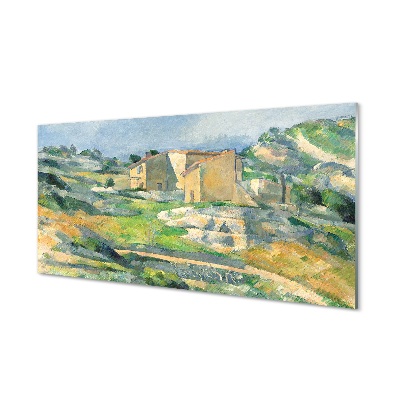Tablou pe sticlă Paul Cézanne - Case În Provence