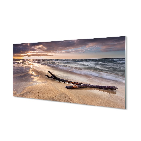 Fotografie imprimată pe sticlă Plaja Gdańsk Cu Nisip De Mare