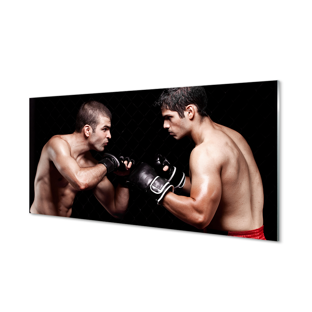 Fotografie imprimată pe sticlă Luptă De Box