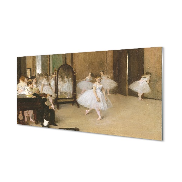 Fotografie imprimată pe sticlă Edgar Degas - Lecție De Dans