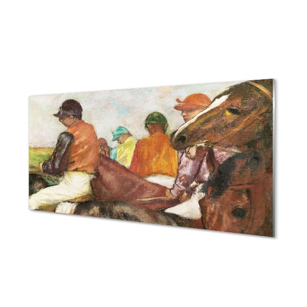 Tablou de sticlă Edgar Degas - Jochei