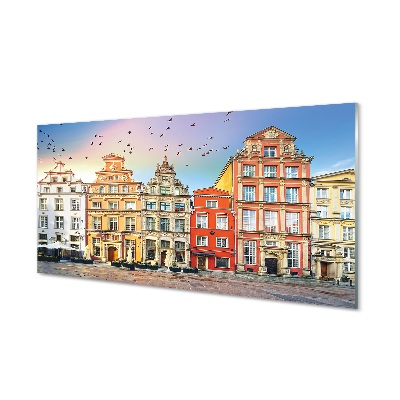 Tablou din sticlă Gdańsk Locuințe În Orașul Vechi