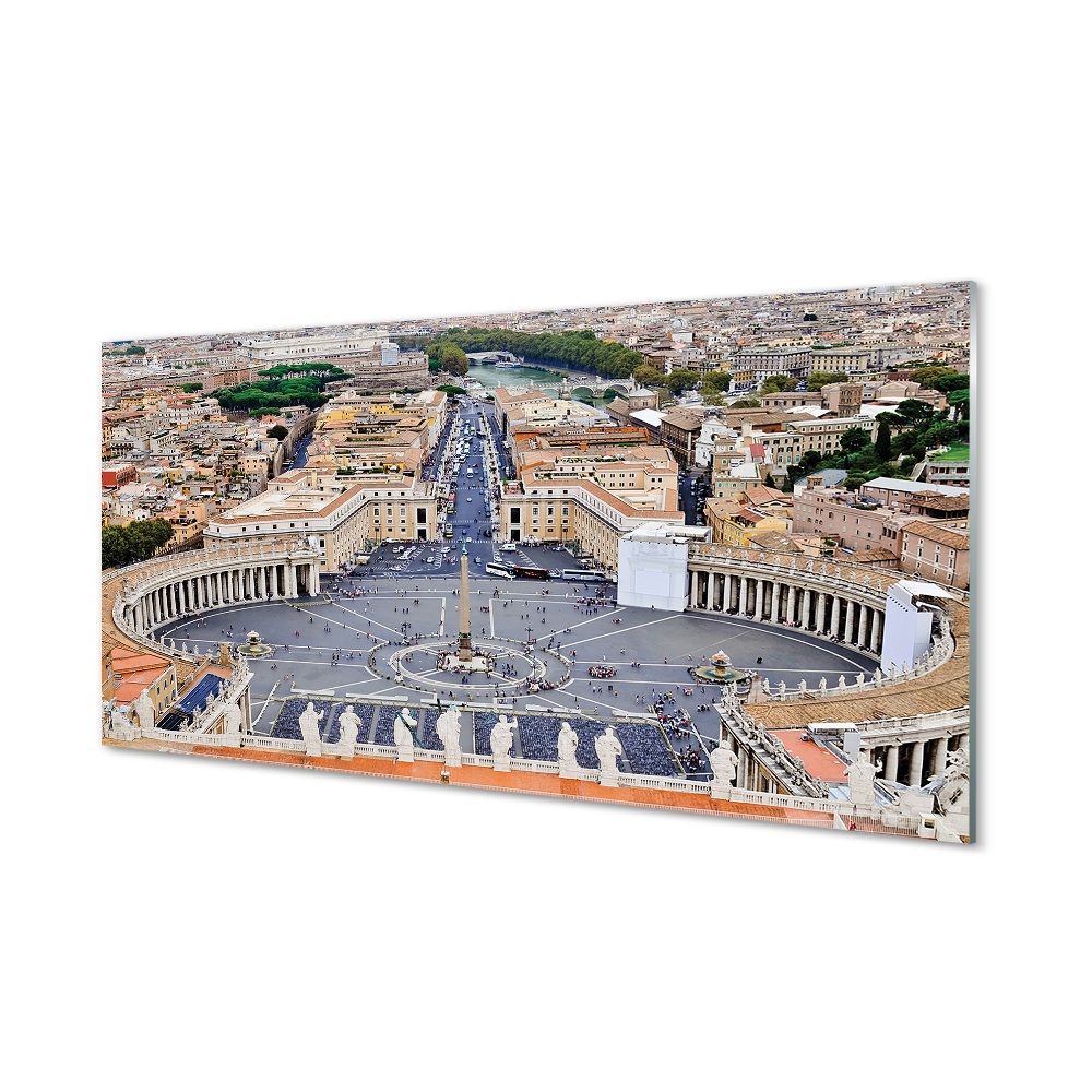 Fotografie imprimată pe sticlă Roma Piața Vaticanului Panorama Orașului