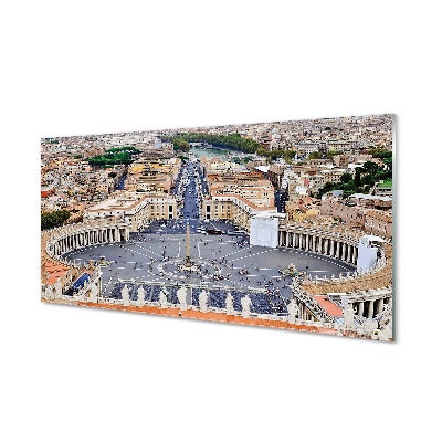 Fotografie imprimată pe sticlă Roma Piața Vaticanului Panorama Orașului