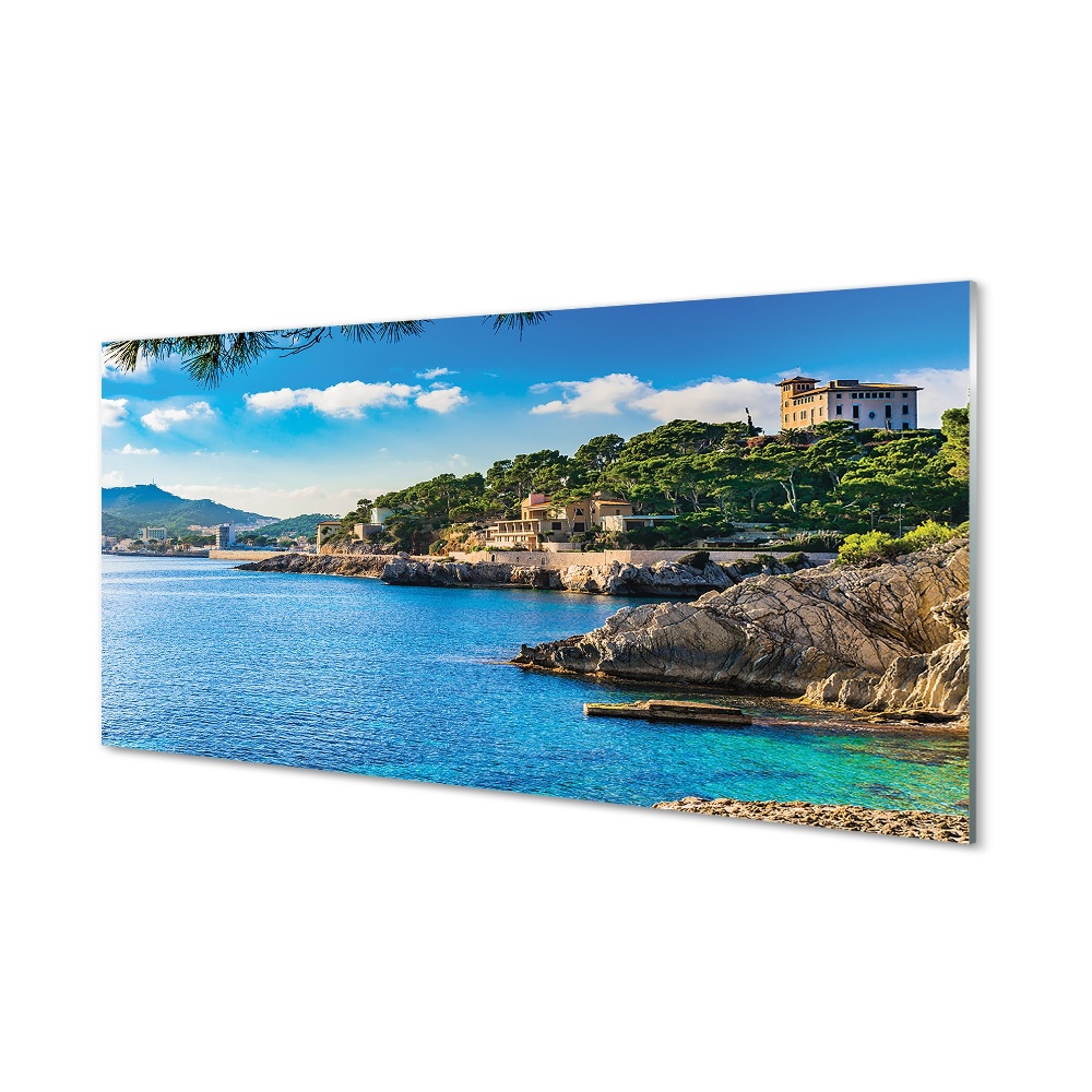 Tablou pe sticlă Dealurile De Pe Coasta Mării Spaniei