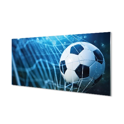 Tablou printat pe sticlă Minge Pe Fundal Albastru De Poartă