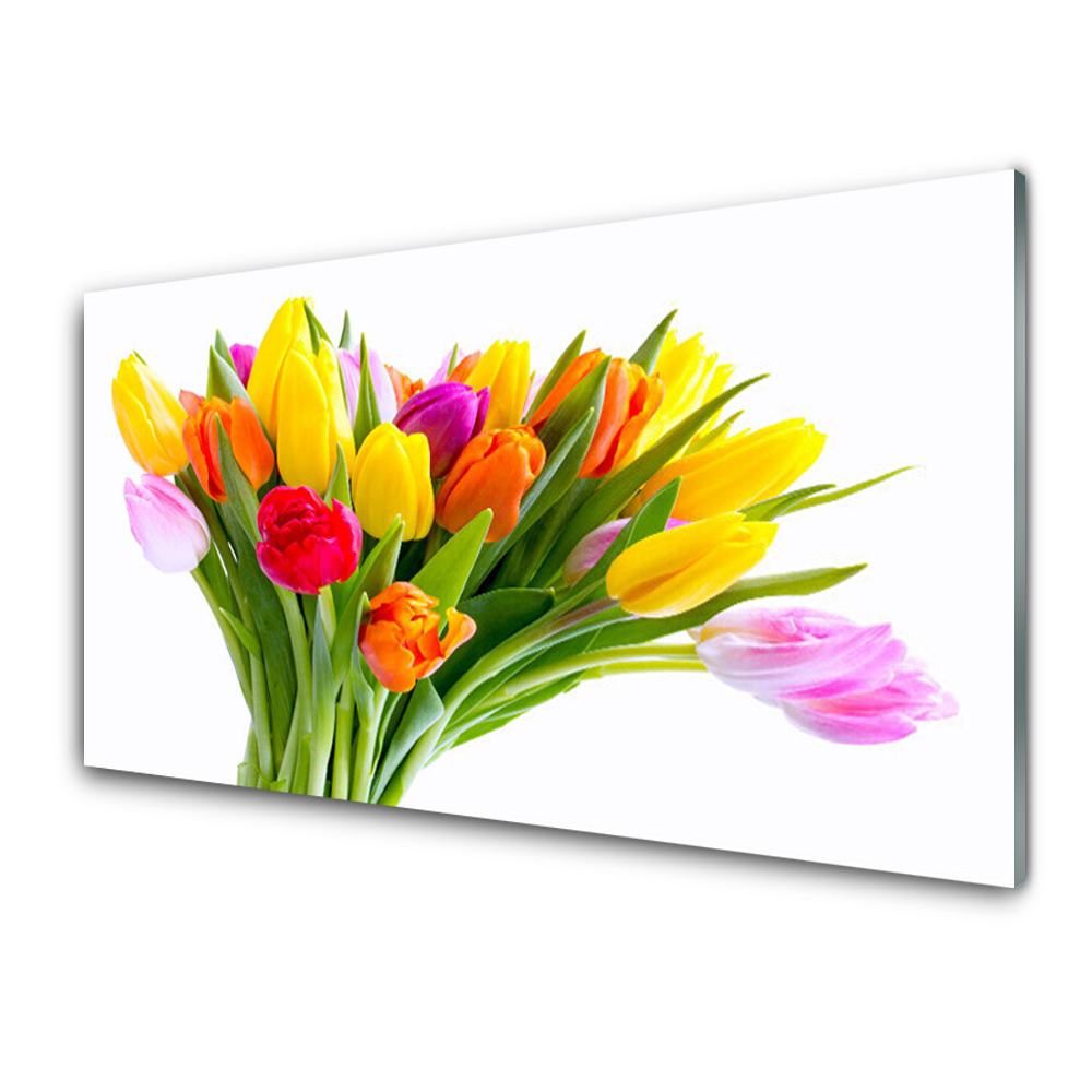 Transparenţă Un Buchet De Lalele Colorate