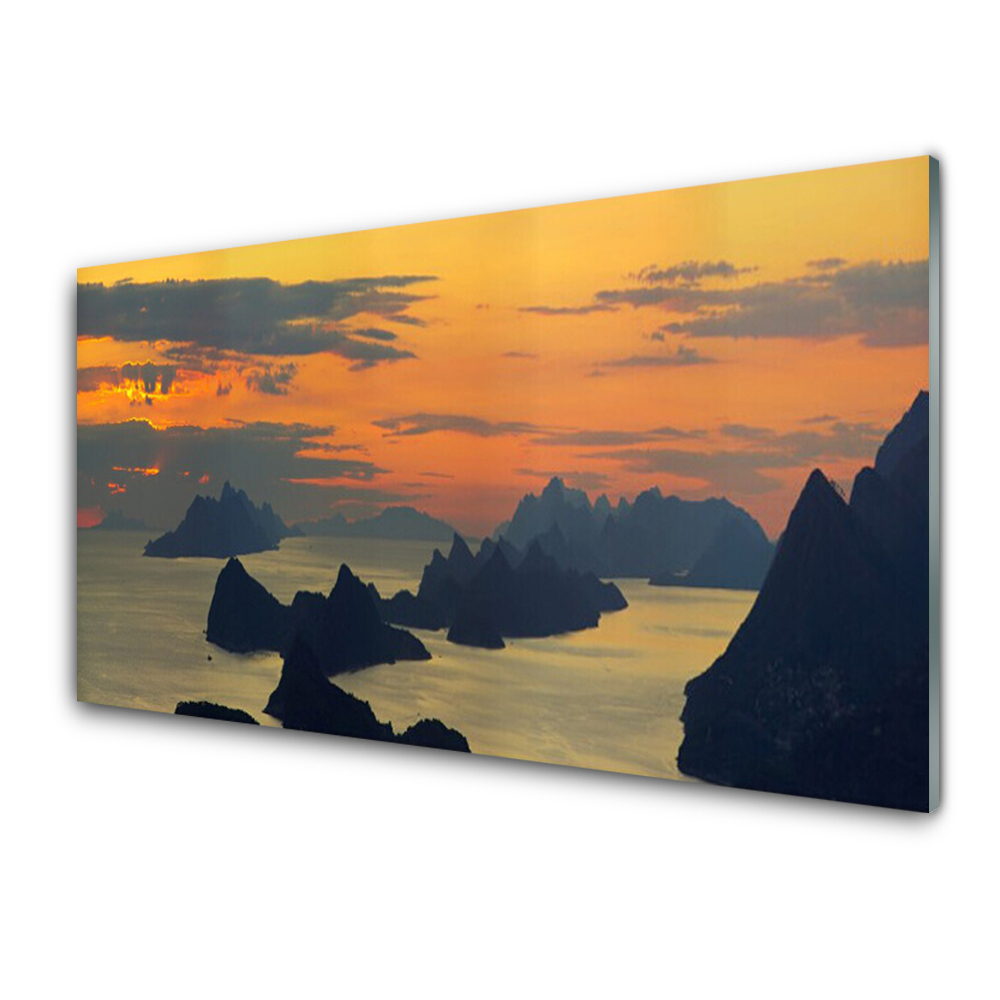 Transparenţă Sea Rocks Cerul Portocaliu