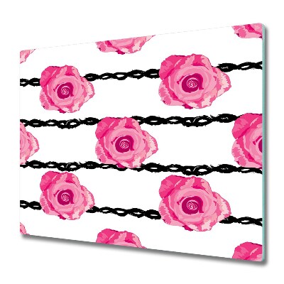 Tocător sticlă Trandafiri și lanțuri