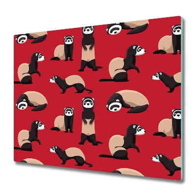 Tocător sticlă Lași pe un fundal roșu