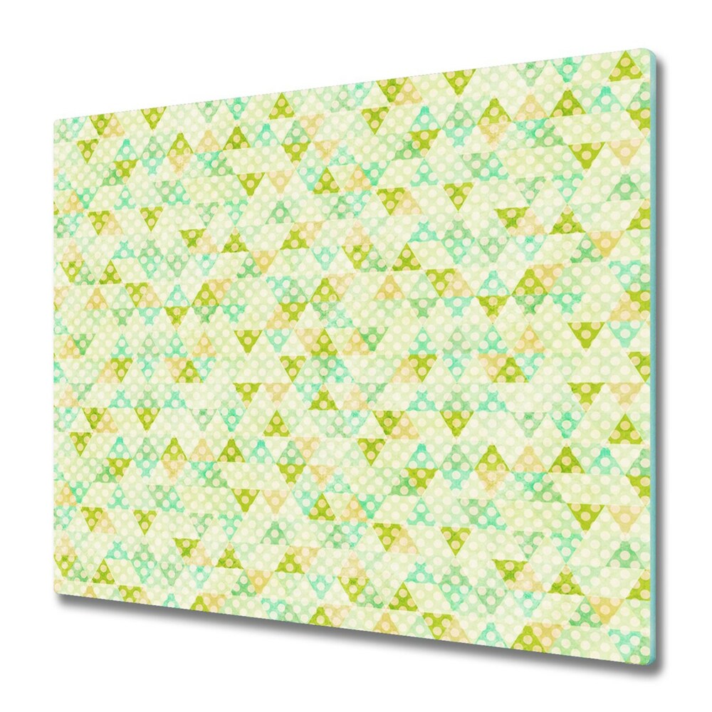 Tocător sticlă Fond verde geometric