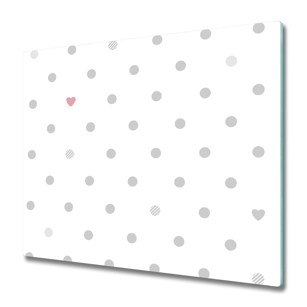 Tocător de bucătărie Puncte și inimi