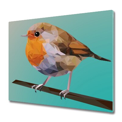 Tocător din sticlă Pasăre pe o crenguță