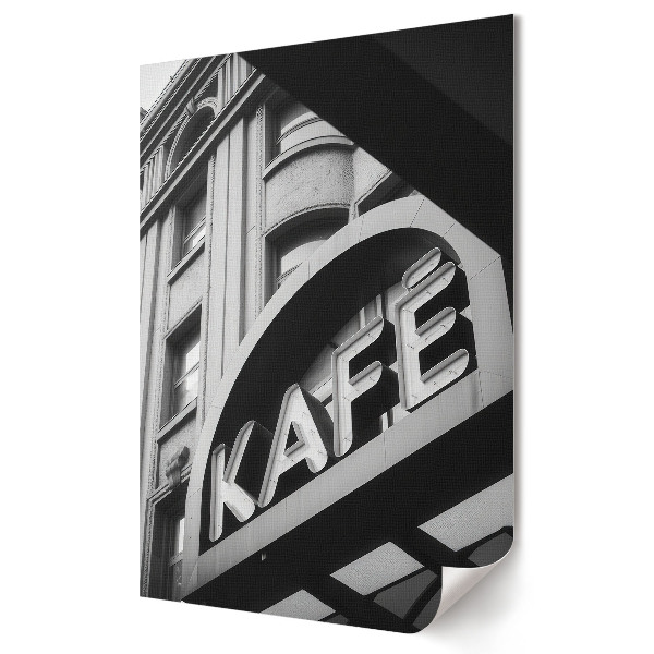 Poster decorativ Cafenea elegantă în estetică alb-negru