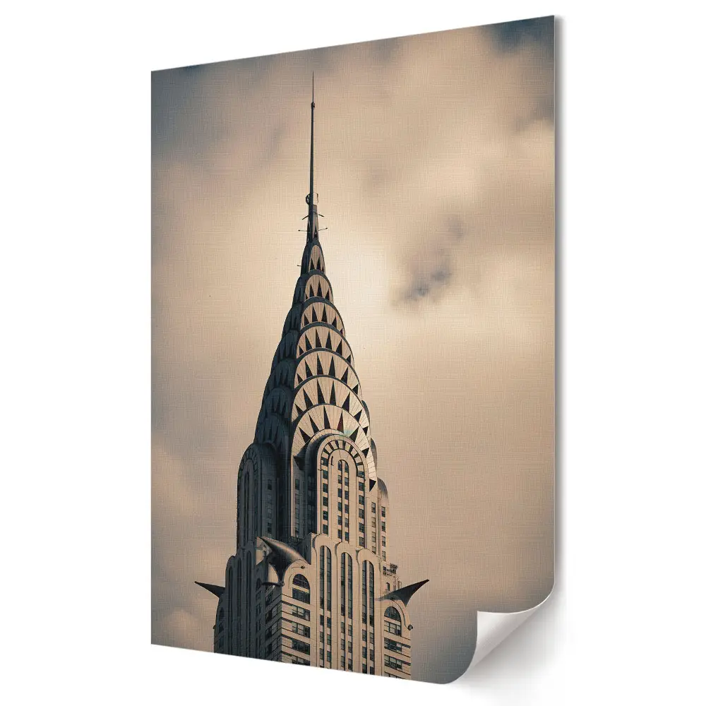 Tablou canvas grafică murală cu simbolul New York-ului Clădirea Chrysler