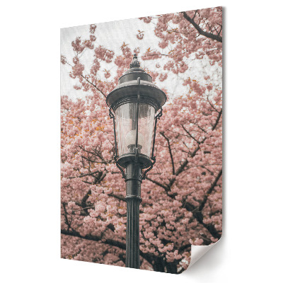 Grafică murală pe pânză Farmecul unei seri de primăvară sub lampă