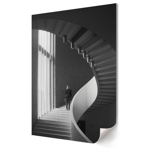 Poster decorativ Eleganța unei scări în spirală monocrome