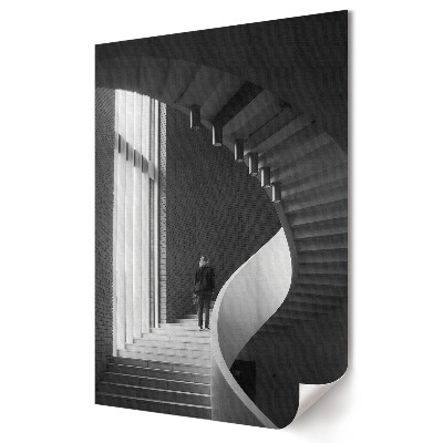 Poster decorativ Eleganța unei scări în spirală monocrome