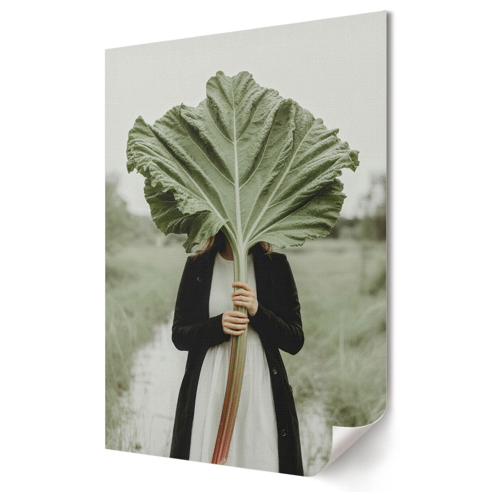 Poster decorativ Mascaradă naturală: Frunză ca față