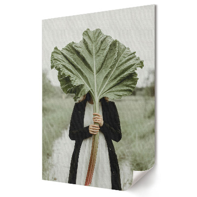 Poster decorativ Mascaradă naturală: Frunză ca față