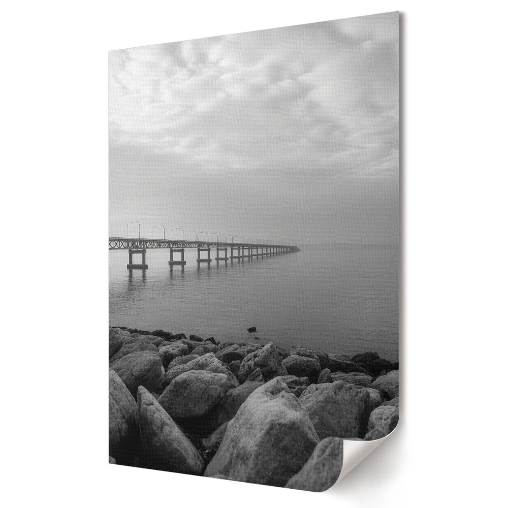 Poster decorativ Un port liniștit în nuanțe de gri