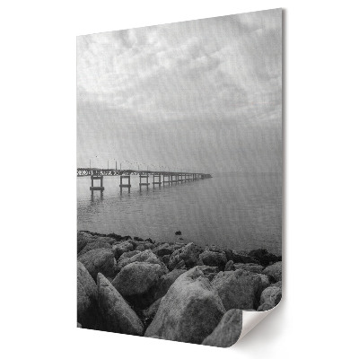 Poster decorativ Un port liniștit în nuanțe de gri