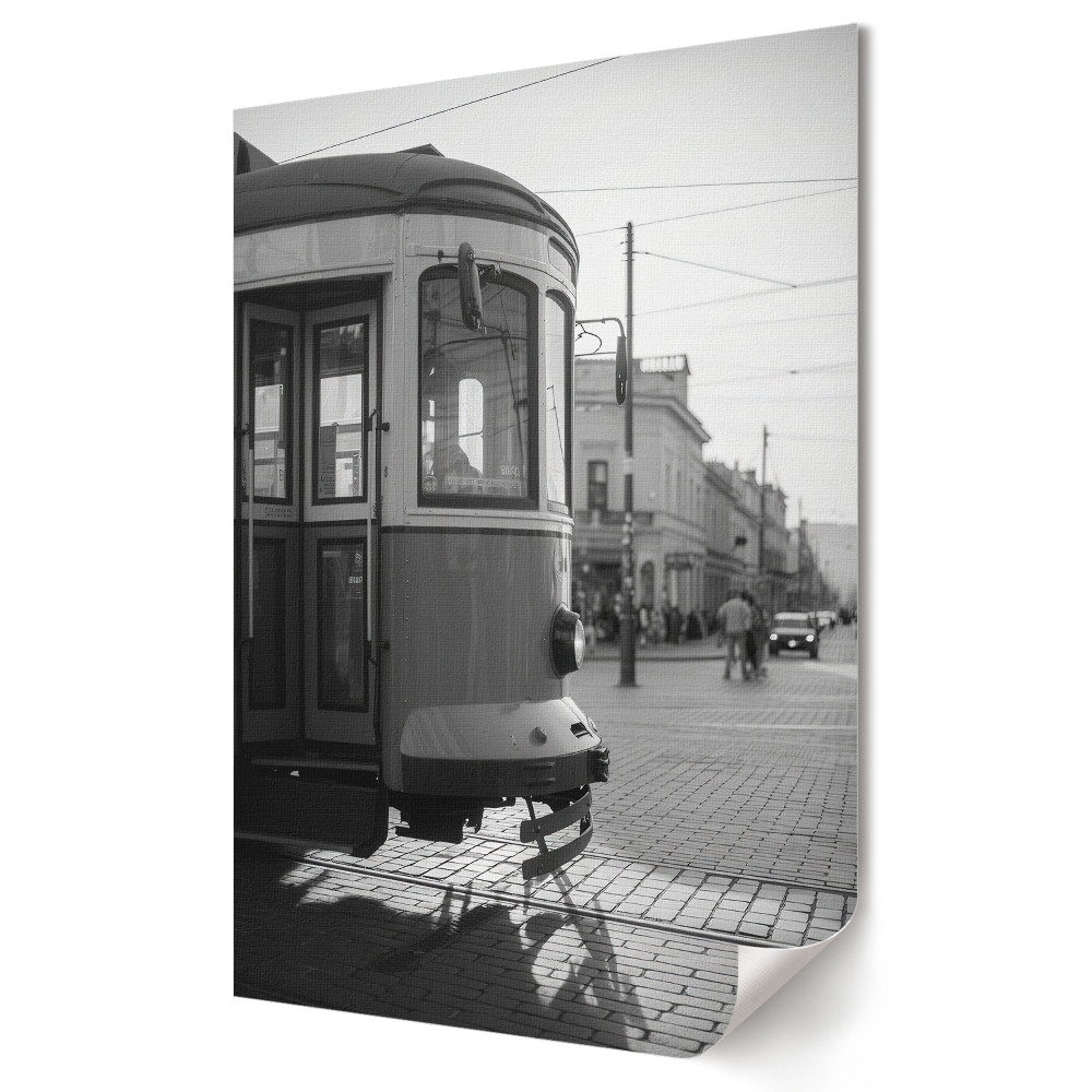 Grafică murală pe pânză Tramvai istoric în Orașul Vechi