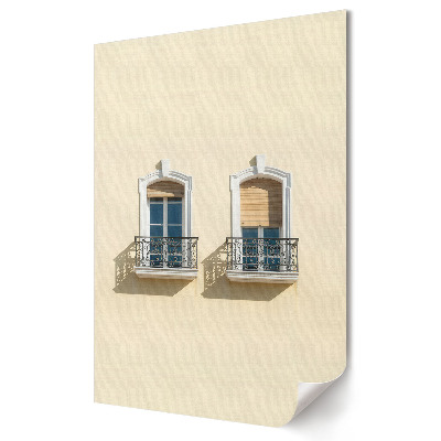 Grafică murală pe pânză Ferestre elegante în culori însorite