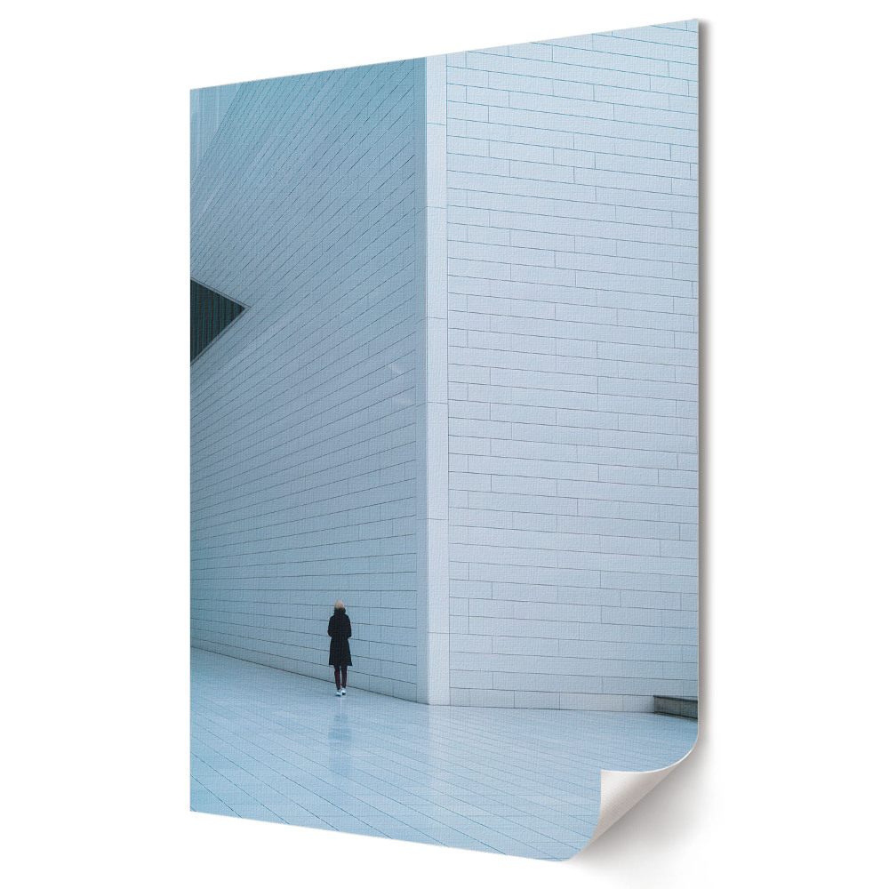 Grafică murală pe pânză Singurătatea în arhitectura modernă