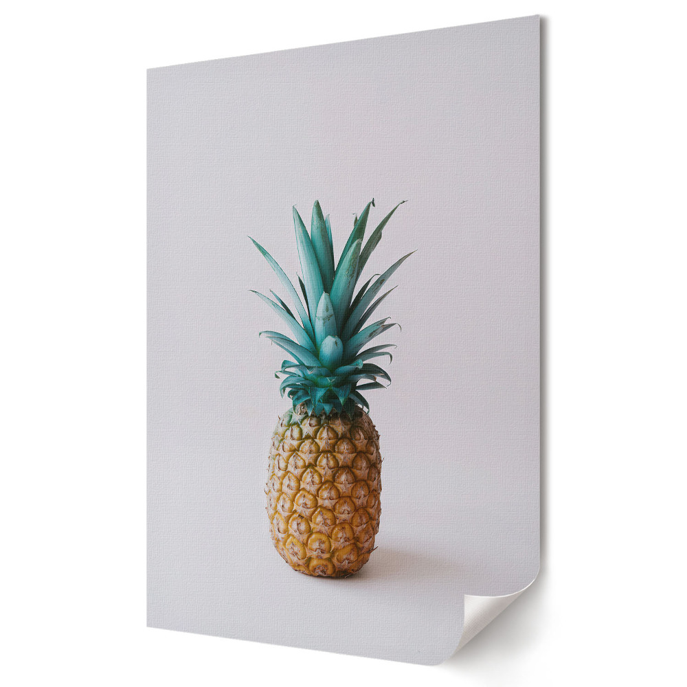 Poster de perete Ananas colorat pe un fundal minimalist