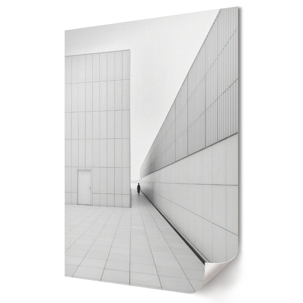 Grafică murală pe pânză Minimalismul în arhitectură: linii curate
