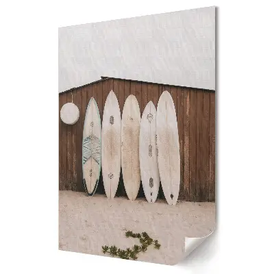 Poster decorativ Pace pe plajă cu plăci de surf