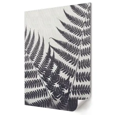 Poster de perete cu design monocrom Eleganța frunzelor de ferigă