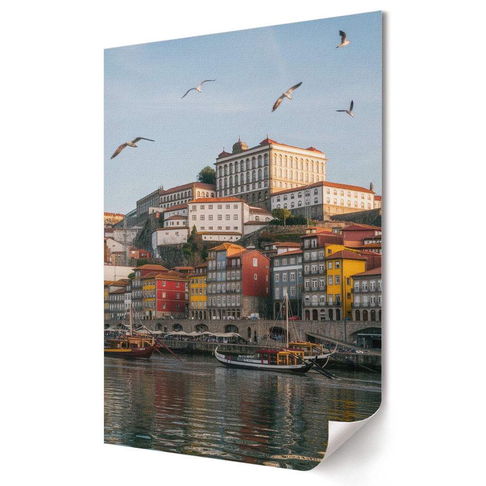 Poster de perete Farmecul portughez: casele colorate din Porto