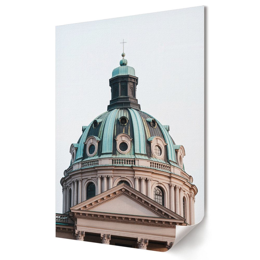 Grafică murală pe pânză Green Dome: Arhitectură în detaliu