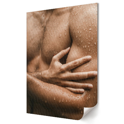 Grafică murală pe pânză Intimitate în picături de apă
