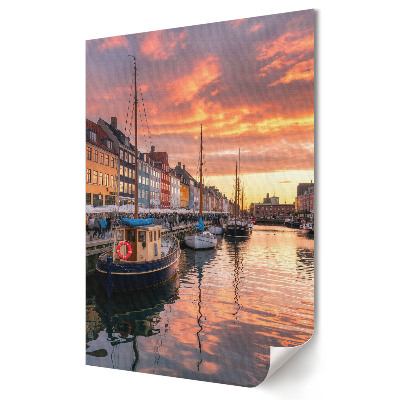 Poster decorativ Apus de soare peste portul Copenhaga