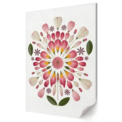 Poster de perete cu model floral colorat inspirat din natură
