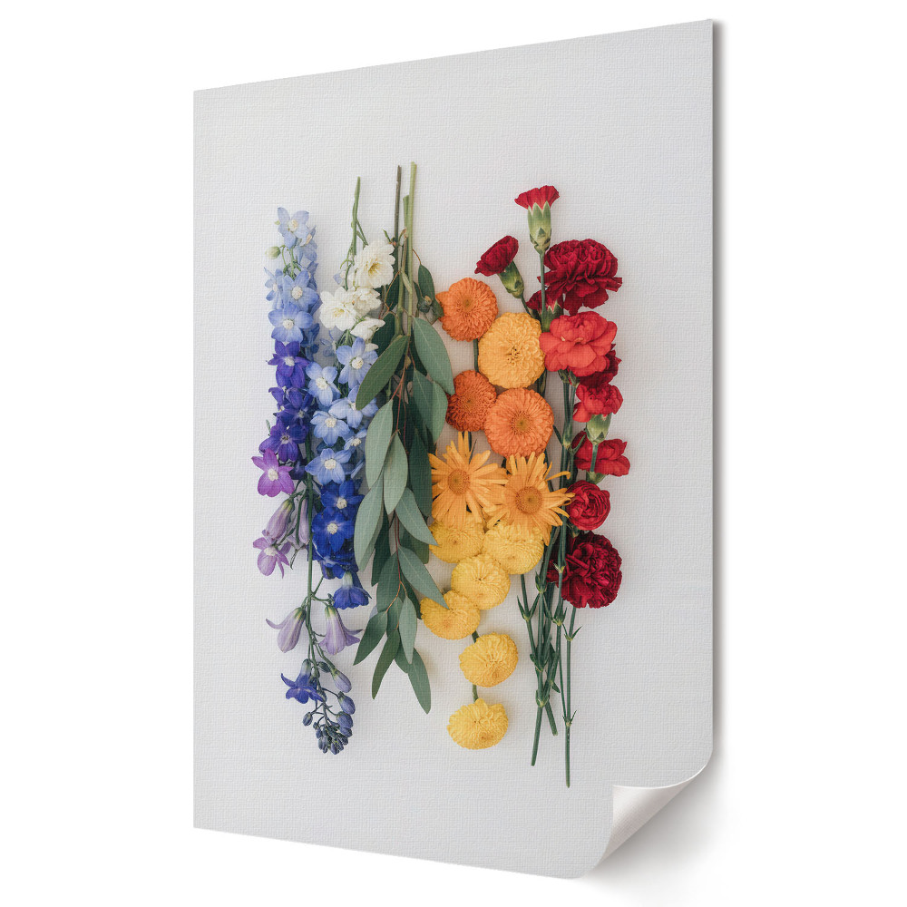 Poster decorativ Compoziție florală colorată pe fundal