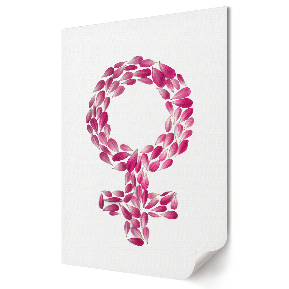 Grafică murală pe pânză Puterea Florală a Feminității