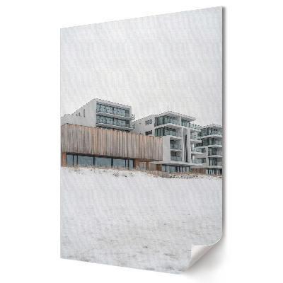 Poster decorativ Arhitectură modernă într-un peisaj de iarnă