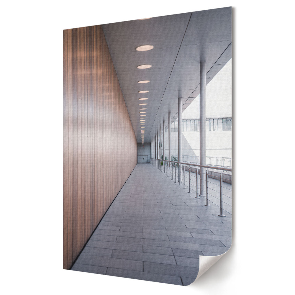 Grafică murală pe pânză Coridor minimalist în arhitectura modernă