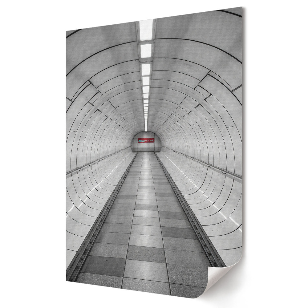 Grafică murală pe pânză Transparență în tunelul orașului