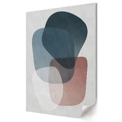 Poster decorativ cu forme abstracte în nuanțe estompate