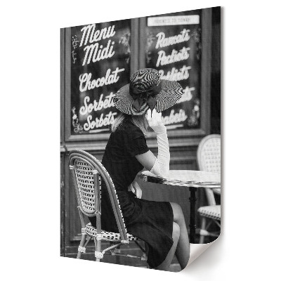Grafică murală pe pânză Eleganță într-o cafenea vintage