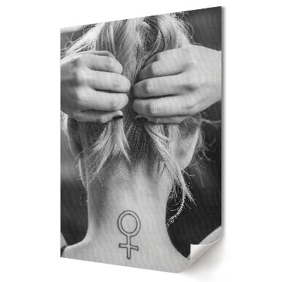 Grafică murală pe pânză Puterea feminității într-o formă simplă